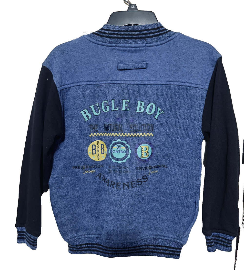 Vintage 90s Bugle Boy Varsity Jacket Boys sz S/8 Letterman Logo Kids